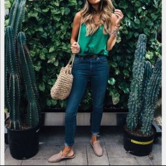 Frye Gwen Perforated Leather Mule in Tan - Picture 1 of 6